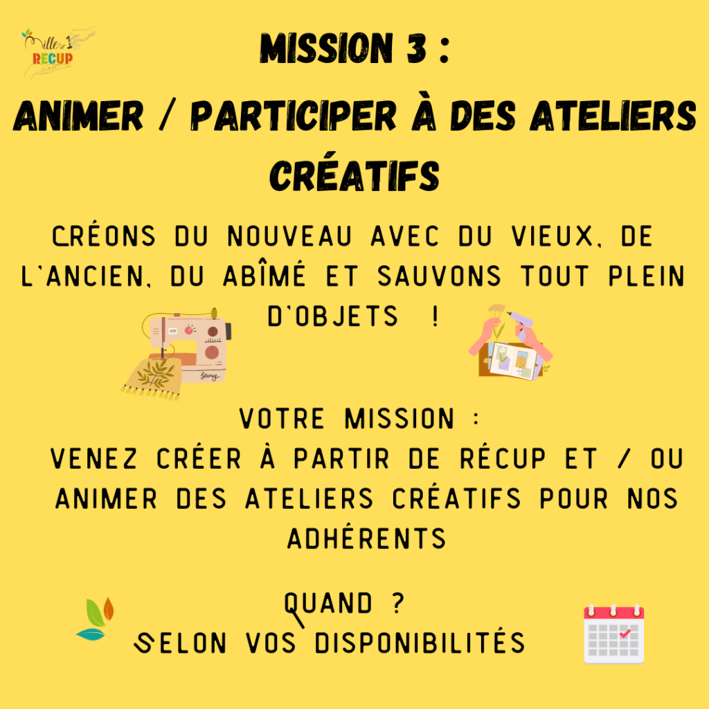 4 Mission 3 ateliers créatifs