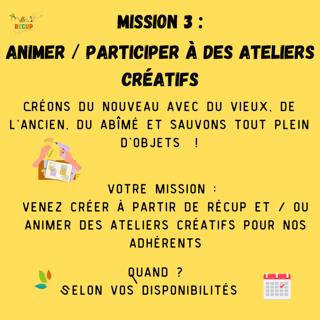 4 Mission 3 ateliers créatifs